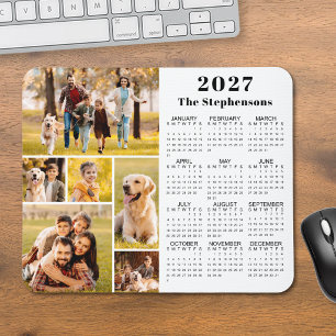 Mousepad Colagem de Fotografias do Calendário 6 Moderno 202