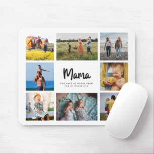 Mousepad Colagem de Fotografias do Dia de as mães de Cita