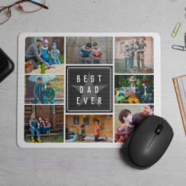 Mousepad Colagem de Fotografias do Melhor Pai da Estrela Ne