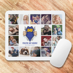 Mousepad Colagem de Fotografias do pai My Hero 16