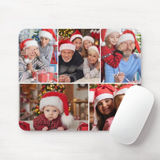 Mousepad Colagem de Fotografias Natal 5 Personalizada (Criador carregado)