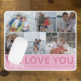 Mousepad Colagem de Fotografias 'Nós Amo-Te' Mãe | Personal
