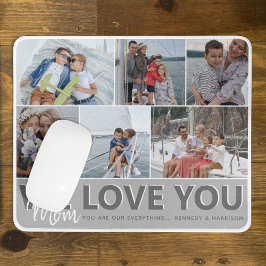 Mousepad Colagem de Fotografias 'Nós Amo-Te' Mãe | Personal