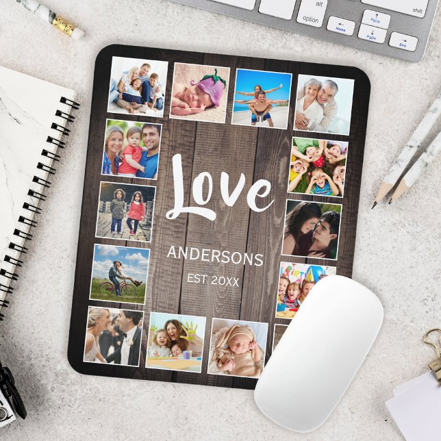 Mousepad Colagem de Fotografias Personalizada Farmhouse Rus (Criador carregado)