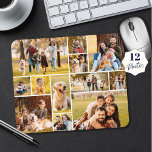 Mousepad Colagem de Fotografias Única Moderna 12<br><div class="desc">Crie um mouse de colagem de fotos usando este modelo de colagem de fotos fácil de carregar, com 12 fotos em várias formas e tamanhos, tanto horizontais como verticais, para acomodar uma grande variedade de assuntos de fotos. Adicione texto como uma sobreposição para personalizar com um nome ou outro texto...</div>