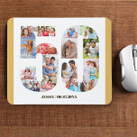 Mousepad Colagem de Fotos 50º Aniversário Número 50 Persona<br><div class="desc">Crie seu próprio mouse personalizado para um presente de 50 anos exclusivo. A colagem de fotos número 50 está em um fundo branco com areia bege neutra / bordas amarelas mudas e tipografia moderna de bronze. O design inclui até 16 fotografias diferentes - em diferentes formas e tamanhos - para...</div>