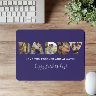 Mousepad Colagem de Fotos Carta PAPAI Dia dos Pais