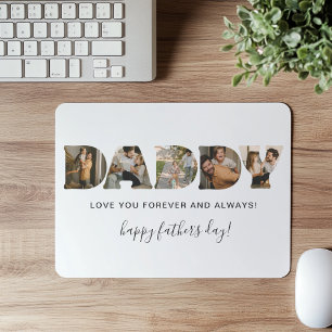 Mousepad Colagem de Fotos Carta PAPAI Dia dos Pais 