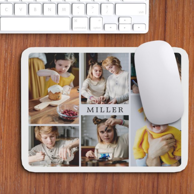 Mousepad Colagem de Fotos Clean Elegant Family 6 (Criador carregado)