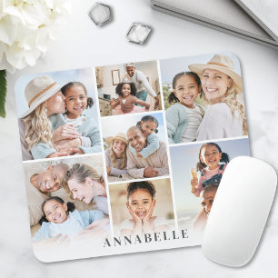 Mousepad Colagem de Fotos com Nome Personalizado