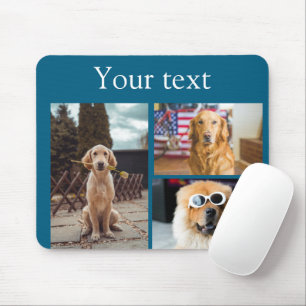Mousepad Colagem de fotos com nome simples e colorido de an