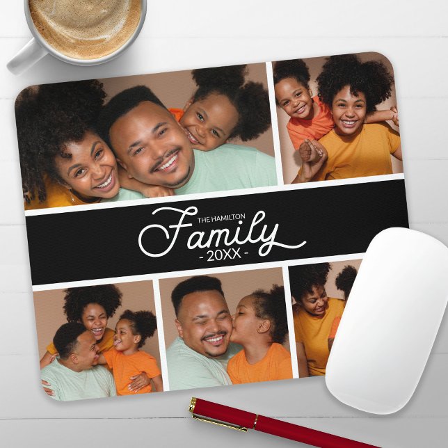 Mousepad Colagem de Fotos da Família Moderna (Criador carregado)