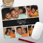 Mousepad Colagem de Fotos da Família Moderna<br><div class="desc">Transforme seu espaço de trabalho com um mouse personalizado usando este modelo de colagem dinâmica de fotos. Adicione sem esforço suas fotos favoritas,  o ano,  seu nome de família e qualquer texto personalizado que desejar. Faça-o exclusivamente seu!</div>