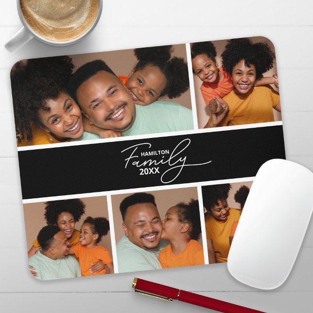 Mousepad Colagem de Fotos da Família Moderna (Criador carregado)