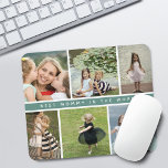 Mousepad Colagem de Fotos da Melhor Mamãe Moderna<br><div class="desc">Colagem de fotos moderna em uma grade com faixa verde de menta no meio que diz "melhor mamãe na palavra" mouse pad.</div>
