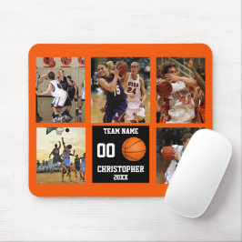 Mousepad Colagem de Fotos de Basquete Personalizada