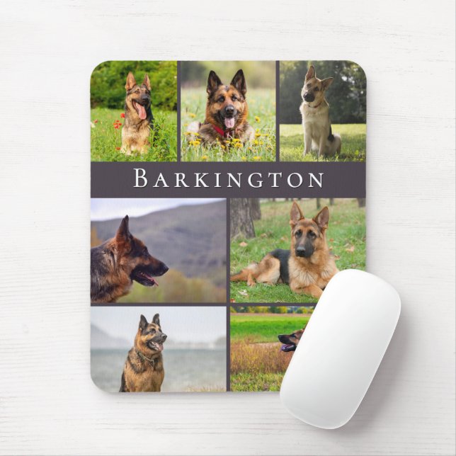 Mousepad Colagem de Fotos de Cachorro Personalizada (Com mouse)