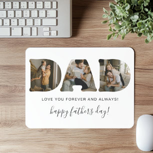 Mousepad Colagem de Fotos de Carta de PAPAI para o Dia dos