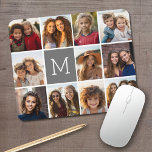 Mousepad Colagem de Fotos do Instagram Carvões de Monograma<br><div class="desc">Use até 11 fotos quadradas ou selecione fotos telefônicas para criar um presente exclusivo e pessoal. Ou você pode ficar com o filhote hipster e fazer uma moda. Se precisar ajustar as fotos,  clique na ferramenta personalizar para fazer alterações.</div>