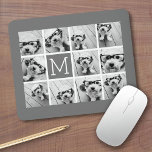 Mousepad Colagem de Fotos do Instagram Carvões de Monograma<br><div class="desc">Use até 11 fotos quadradas ou selecione fotos telefônicas para criar um presente exclusivo e pessoal. Ou você pode ficar com o filhote hipster e fazer uma moda. Se precisar ajustar as fotos,  clique na ferramenta personalizar para fazer alterações.</div>
