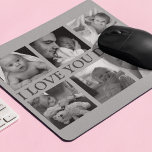Mousepad Colagem de fotos 'EU AMO VOCÊ PAI'<br><div class="desc">Este mouse pad na moda é o presente perfeito para o Dia de os pais! Personalize este design com sua própria mensagem,  adicionando 6 de suas fotos favoritas.</div>