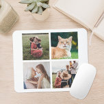 Mousepad Colagem de Fotos Moderna<br><div class="desc">Crie o seu próprio mouse personalizado de colagem de fotos apresentando 4 das suas fotos favoritas</div>