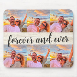 Mousepad Colagem de Fotos Moderna 6 Monograma Personalizado