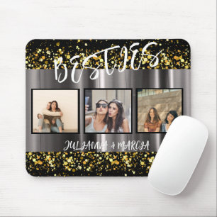 Mousepad Colagem de Fotos Moderna BFF para Melhores Amigos