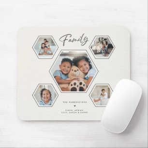 Mousepad Colagem de Fotos Múltiplas de Família Moderna Pers