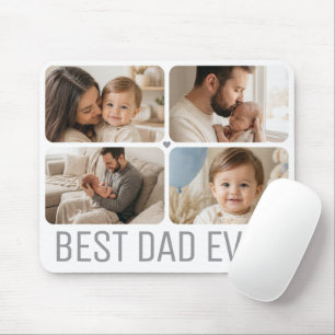 Mousepad Colagem de Fotos Neutra para o Dia dos Pais para o