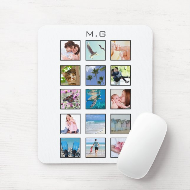 Mousepad Colagem de Fotos Personalizada Clássica de Vários  (Com mouse)