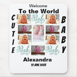 Mousepad Colagem de Fotos Personalizada do New Baby 11