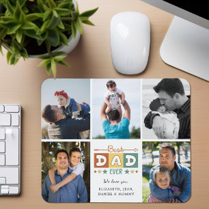 Mousepad Colagem de Fotos Personalizadas Melhor Pai de Todo