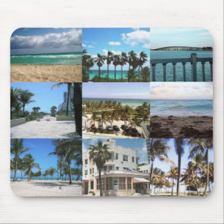 Mousepad Colagem de Miami - 50 Tons de Azul