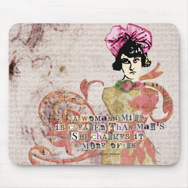 Mousepad Colagem Digital Mind para Mulheres (Frente)