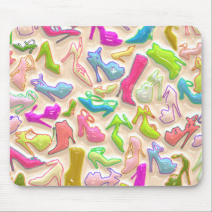 Mousepad Colagem dos sapatos femininos