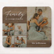 Colagem Familiar Rustic Modern Personalizado Mouse