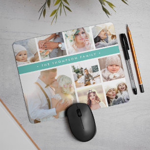 Mousepad Colagem Fotográfica Turquoise Stripe