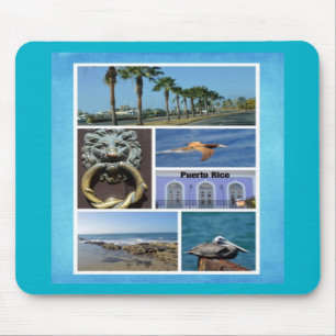 Mousepad Colagem natural de San Juan, Porto Rico