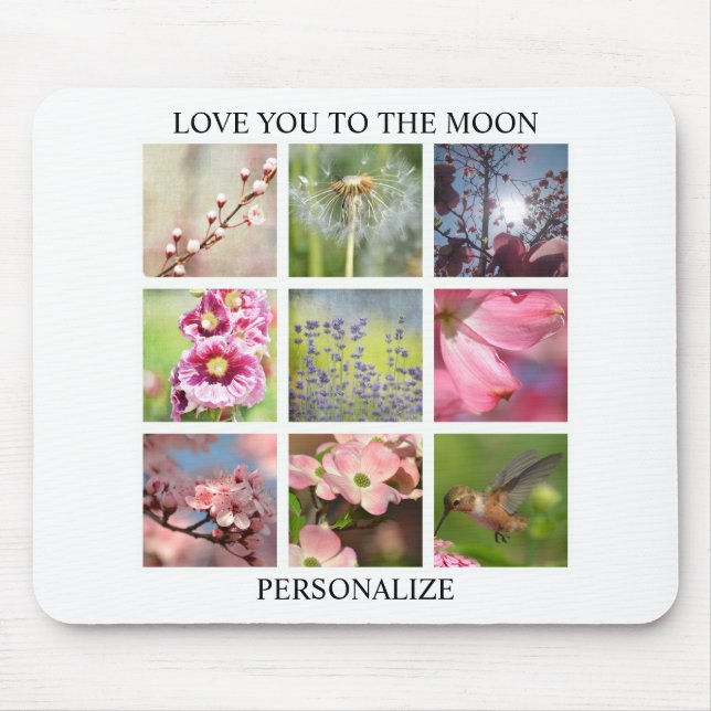 Mousepad Colagem Personalizada de Texto e Foto (Frente)