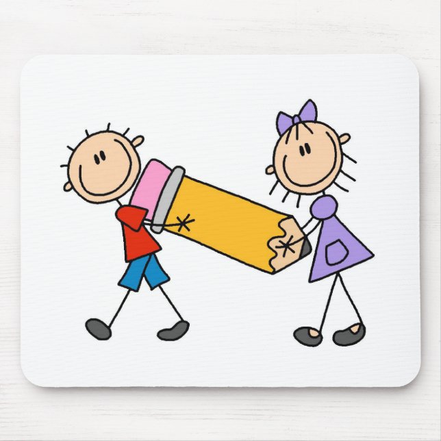 Mousepad Cole Criança Com Lápis (Frente)
