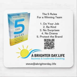 Mousepad Coleção de 5 Regras - Pad do Rato
