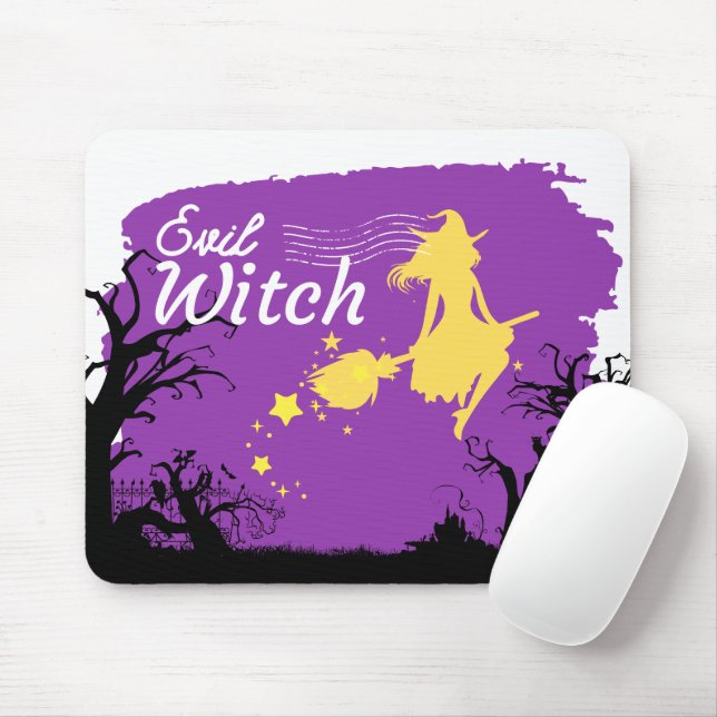 Mousepad Coleção de Carimbo de Halloween "Mau Witch" (Com mouse)