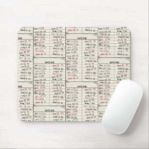 Mousepad Coleção de Cartão de Biblioteca Antigo
