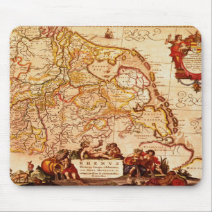 Mousepad Coleção de mapa alemão velha de Willem Janszoon