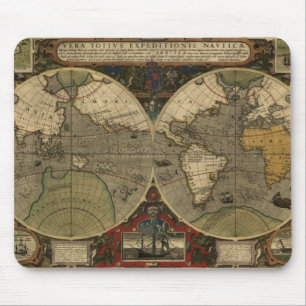 Mousepad Coleção de mapa do mundo antiga