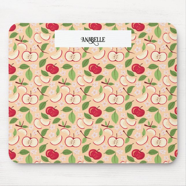 Mousepad Coleção de Padrões da Cesta de frutas - Maçãs (Frente)