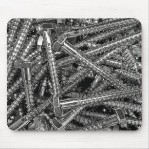 Mousepad coleção de parafusos metálicos