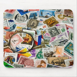 Mousepad Coleção de selo do vintage