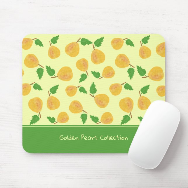 Mousepad Coleção Golden Pears Golden Cream (Com mouse)